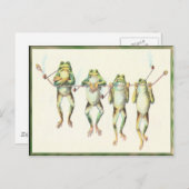 Grenouilles dans une carte postale (Devant / Derrière)