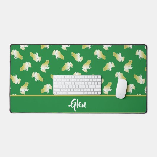 Grenouilles d'or sur vert (Clavier et souris)