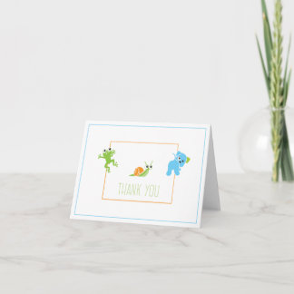 Grenouilles, escargots et carte de remerciements