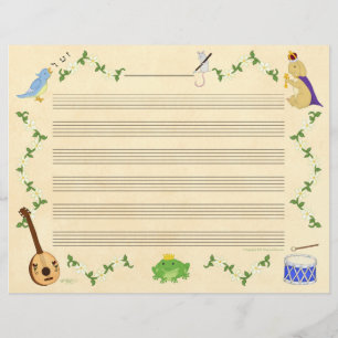 Grenouilles et lapins Musique Papier manuscrit