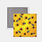 Grenouilles Et Tournesols, Aimant (Recto/Verso)