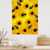 Grenouilles Et Tournesols, Poster (Cuisine)