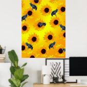 Grenouilles Et Tournesols, Poster (Bureau à domicile)