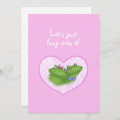 Grenouilles mignonnes dans une carte de Saint-Vale (Devant / Derrière)