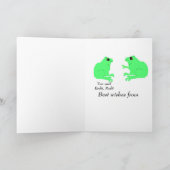 Grenouilles sur une carte d'anniversaire drôle et (Intérieur)