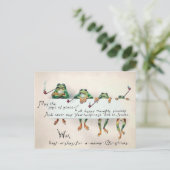 Grenouilles vintages Fumer Carte postale de Noël  (Debout devant)