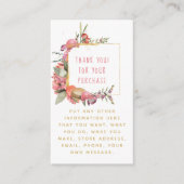 Grens bloemen en macaroons gouden grens informatiekaartje (Voorkant)