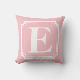  grens   Blush roze gepersonaliseerd monogram Kussen