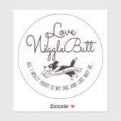 Grens collie auto sticker (Vel)