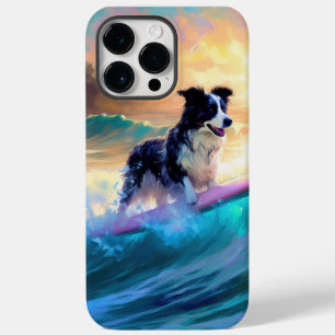 Grens Collie Beach Surfen schilderij Case-Mate iPhone 14 Pro Max Hoesje