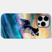 Grens Collie Beach Surfen schilderij Case-Mate iPhone Case (Achterkant (horizontaal))