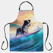 Grens Collie Beach Surfen schilderij Schort (Voorkant)