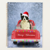 Grens Collie Dog in sneeuw, kerstmis Planner (Voorkant)