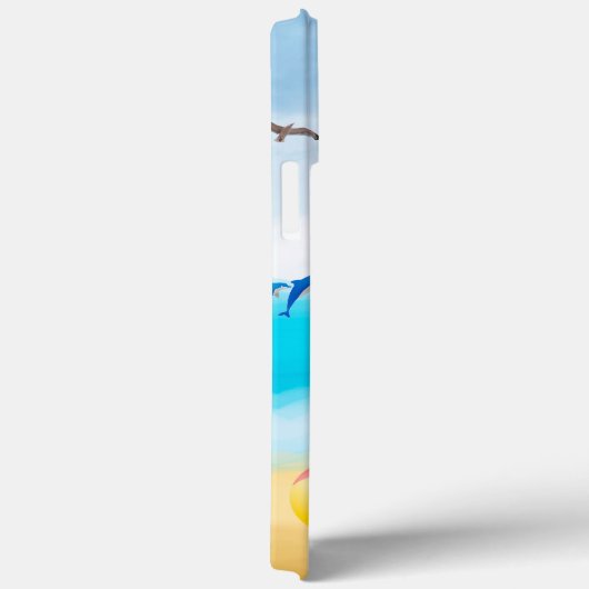 Grens Collie Dog op strand Case-Mate iPhone Case (Achterkant / Rechts)