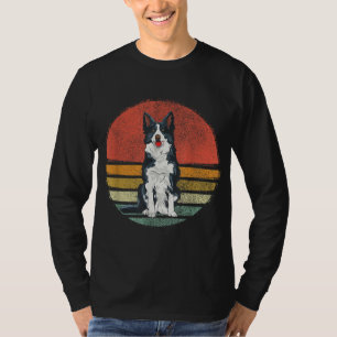 grens Collie Dog Retro Border Collie Love T-shirt