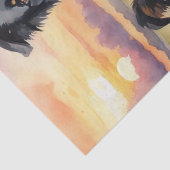 Grens Collie en Australian Shepard decoupage Tissuepapier (Detail)