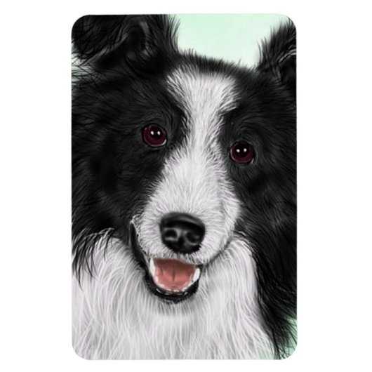 Grens Collie Flexibele Magneet (Verticaal)