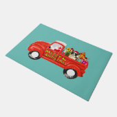 Grens Collie Hond in Kerst Levering Truck Deurmat (Schuin)