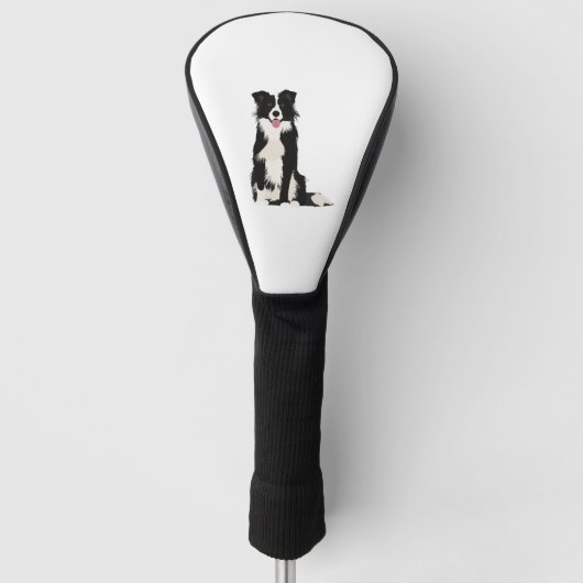 Grens Collie Illustratie! Golfheadcover (Voorkant)
