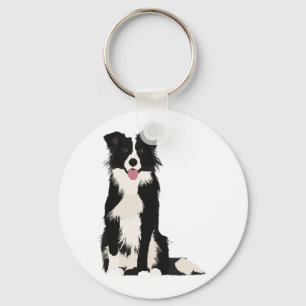 Grens Collie Illustratie! Sleutelhanger