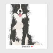 Grens Collie Illustratie! Sticker (Vel)