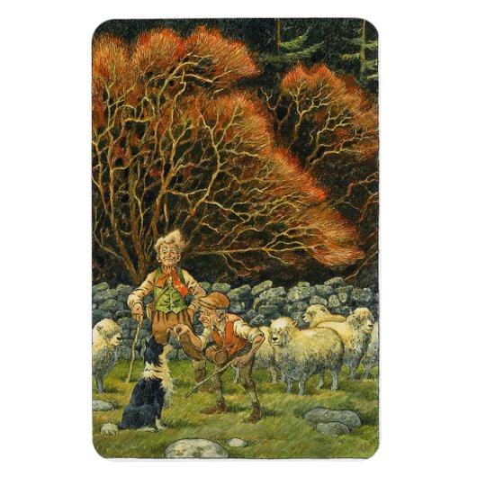 Grens Collie Magnet ~ Herder en Schaap Magneet (Verticaal)