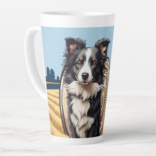 Grens Collie op Boerderij Latte Mok (Linkerhoek)