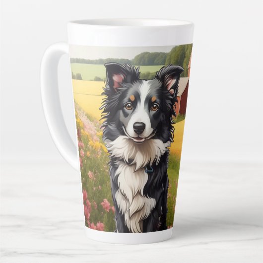 Grens Collie op Boerderij Latte Mok (Linkerhoek)