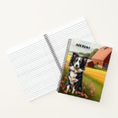 Grens Collie op Boerderij Notitieboek (Binnen)