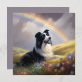 Grens Collie Rainbow Bridge Custom Dog Memorial (Voorkant / Achterkant)