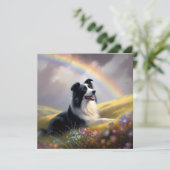 Grens Collie Rainbow Bridge Custom Dog Memorial (Staand voorkant)