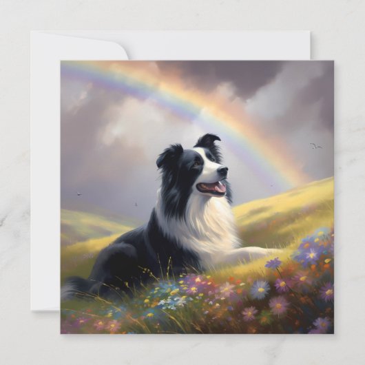 Grens Collie Rainbow Bridge Custom Dog Memorial (Voorkant)