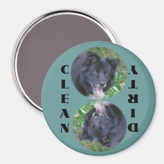 Grens Collie Vaatwasser Magneet (Voorkant / Achterkant)