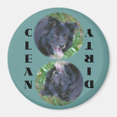 Grens Collie Vaatwasser Magneet (Voorkant)