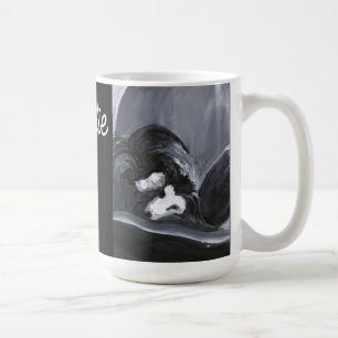 Grens Collie Vastleggen Schilderij Gepersonaliseer Koffiemok