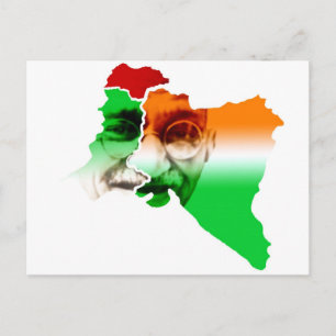 grens ghandi-on-india-and-pakistan briefkaart