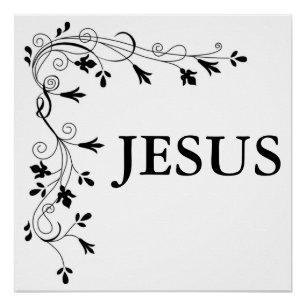 GRENS JESUS FLORAL CORNER PERFECT POSTER