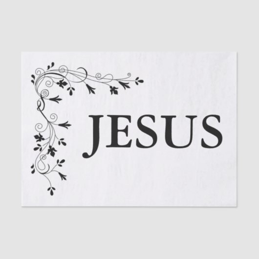 GRENS JESUS FLORAL CORNER TISSUEPAPIER (Voorkant)