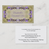 Grens lavendel bloemen visitekaartje (Voorkant / Achterkant)