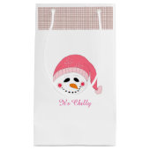 Grens Snowman met WinterGezegde Klein Cadeauzakje (Voorkant)