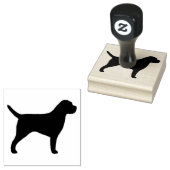 Grens Terrier Hondenras Silhouet Rubber Stamp Rubberstempel (Gestempeld)