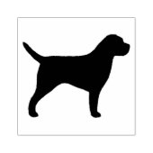 Grens Terrier Hondenras Silhouet Rubber Stamp Rubberstempel (Afrduk)