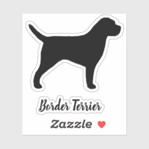 Grens Terrier Silhouet Hondenras Vinyl Sticker