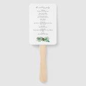 Grens waterverf Greenery en Vloeiing Handwaaier (Achterkant)