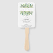 Grens waterverf Greenery en Vloeiing Handwaaier (Voorkant)