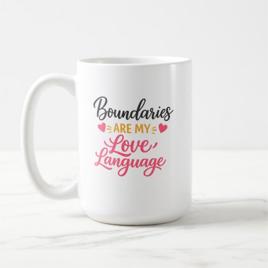 Grensbewustzijn Is Mijn Liefdestaal Mok (Links)