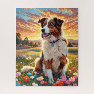 Grenscollie hond legpuzzel