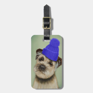 Grensdrager met blauw Pet voor Klossen Bagagelabel