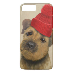 Grensdrager met Pet met rode klossen iPhone 8 Plus / 7 Plus Hoesje
