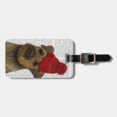 Grensdrager met Rode Pet 3 Bagagelabel (Voorkant horizontaal)